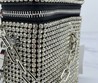 Женская сумка Alexander Wang белая со стразами 12x7,5