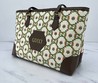 Женская сумка Gucci белая 45x27 с орнаментом GG