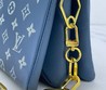 Женская сумка Louis Vuitton синяя с орнаментом LV