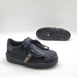 Женские лоферы Christian Dior 2022 черные на шнурках