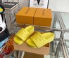Шлепанцы на платформе Louis Vuitton 2022 узор Monogram желтые
