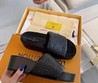 Шлепанцы на платформе Louis Vuitton 2022 узор Monogram черные