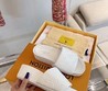 Шлепанцы на платформе Louis Vuitton 2022 узор Monogram белые