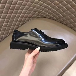Мужские ботинки Prada 2022 черные кожаные глянцевые
