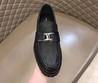 Мужские кожаные лоферы Louis Vuitton 2022 черные с орнаментом LV
