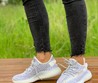 Женские кроссовки Adidas Yeezy белые с серым