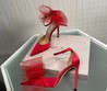 Женские туфли Jimmy Choo 2022 красные текстильные