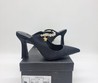 Женские туфли Versace 2022-2023 черные текстильные