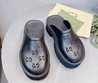 Женские шлепанцы Gucci 2022 черные на платформе