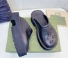 Женские шлепанцы Gucci 2022 черные на платформе