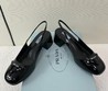 Женские лоферы Prada 2022 черные кожаные лакированные