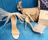 Женские туфли Jimmy Choo 2022 белые текстильные с открытым носком