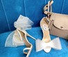 Женские туфли Jimmy Choo 2022 белые текстильные с открытым носком