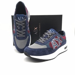 Мужские кроссовки Armani Exchange 2022-2023 синие с красным