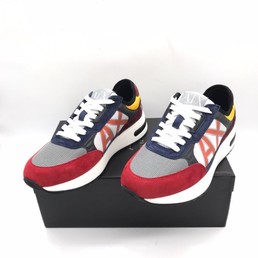 Мужские кроссовки Armani Exchange 2022-2023 красные с белым