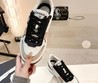 Женские кроссовки Chanel 2022 белые с бежевым комбинированные