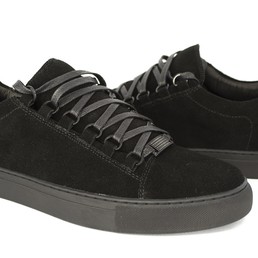 Мужские осенние замшевые ботинки Balenciaga черные