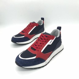 Мужские кроссовки Hugo Boss 2022-2023 красные с синим