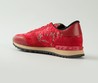 Женские кружевные кроссовки Valentino Garavani Rockstud красные