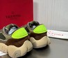 Женские кроссовки Valentino зеленые с коричневым