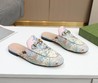 Женские мюли Gucci 2022 цветные с рисунком