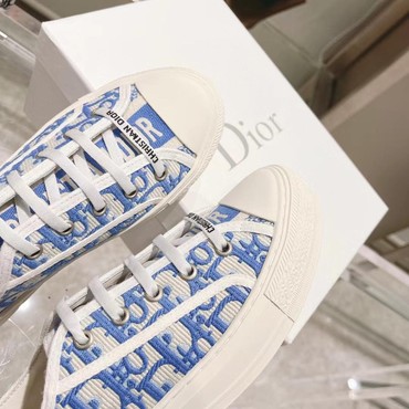 Женские кеды Christian Dior 2022 голубые с белым