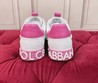 Женские кроссовки Dolce & Gabbana 2022 белые с розовым