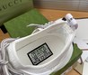 Женские кроссовки Gucci белые текстильные