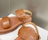 Женские летние сандалии Celine 2022 коричневые