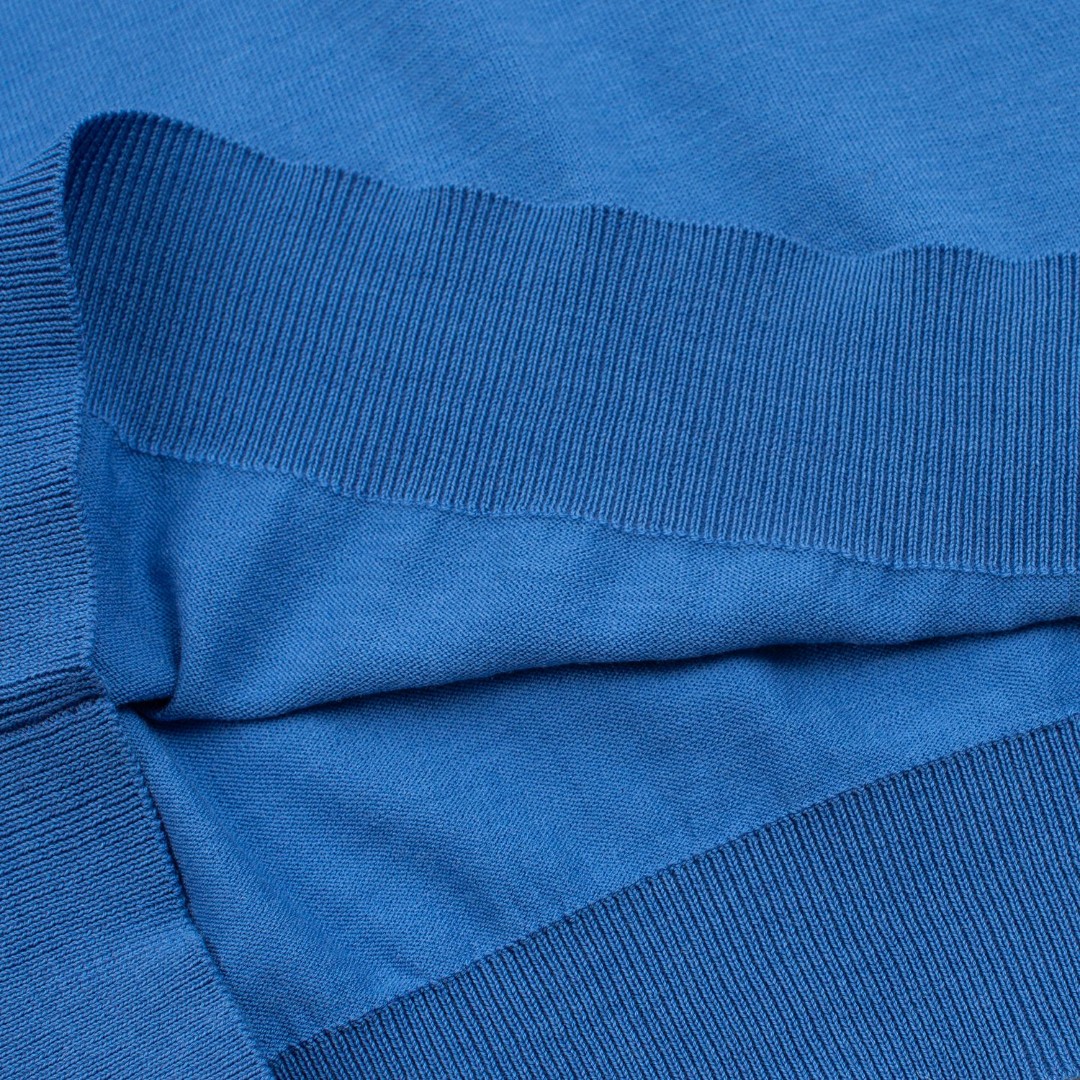 Рубашка-поло мужская Stefano Ricci голубая с замком