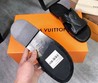 Мужские шлепанцы Louis Vuitton черные кожаные