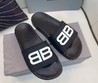 Мужские шлепанцы Balenciaga кожаные черные