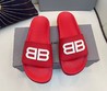 Мужские шлепанцы Balenciaga кожаные красные