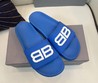 Мужские шлепанцы Balenciaga кожаные синие