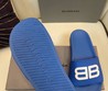 Мужские шлепанцы Balenciaga кожаные синие