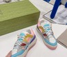 Кроссовки Gucci женские 2022 цветные кожаные