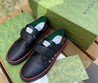 Кроссовки Gucci Tennis 1977 черные кожаные