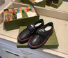 Кроссовки Gucci Tennis 1977 черные кожаные