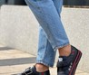 Кроссовки Gucci Tennis 1977 черные кожаные