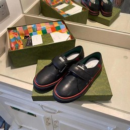 Кроссовки Gucci Tennis 1977 черные кожаные