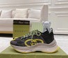 Кроссовки женские Gucci Run 2022-2023 черные с желтым