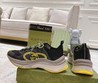 Кроссовки женские Gucci Run 2022-2023 черные с желтым