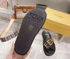 Женские шлепанцы Fendi new collection черные кожаные