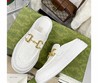 Женские мюли Gucci new collection белые с тиснением GG