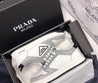 Женские кеды Prada белые с серым кожаные