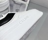 Женские кроссовки Celine 2022 кожаные белые с черным