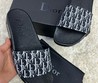 Мужские шлепанцы Christian Dior 2022-2023 кожаные черные
