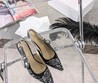 Босоножки Christian Dior 2022 черные с белым рисунком