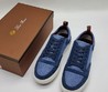 Мужские кроссовки Loro Piana 2022 New Collection серо-голубые