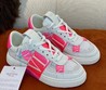 Женские кроссовки Valentino 2022 белые с розовым